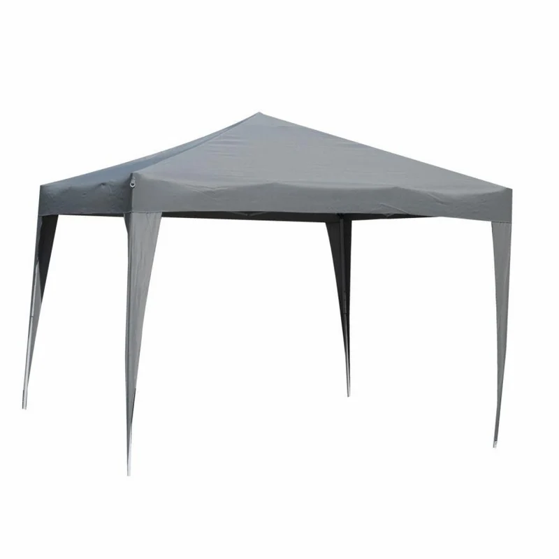 Tonnelle automatique Arizona 3x3m en acier en polyester gris 160g/m²
