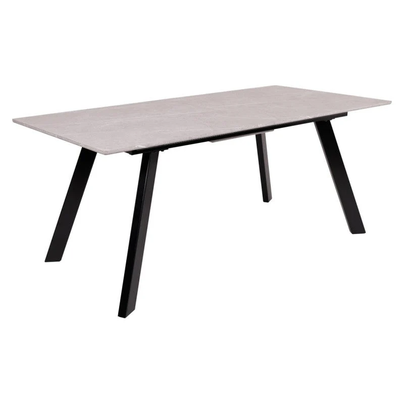 Wilder XL table extensible pierre veinée gris/blanc 180-220x90x76 cm