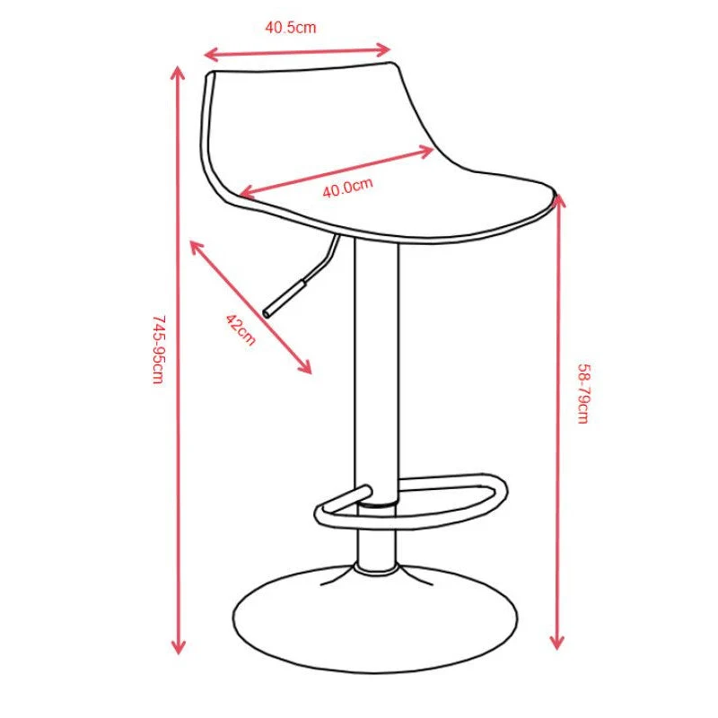 Tabouret Casper en polypropylène gris moyen