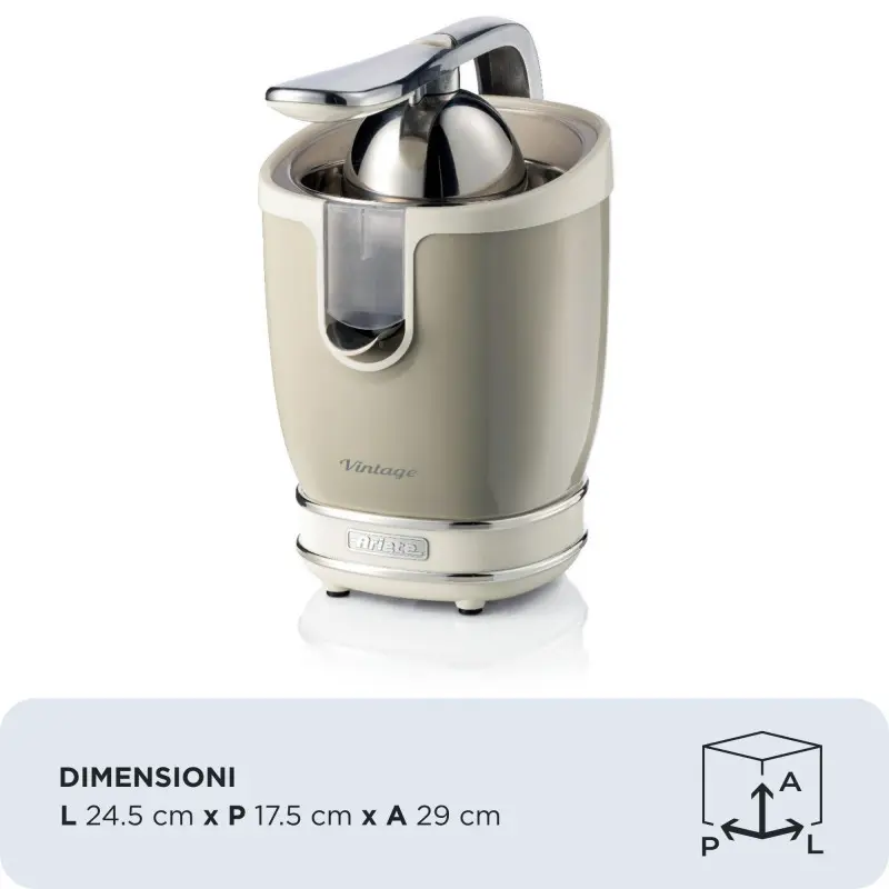 Presse-agrumes vintage beige Ariete avec levier