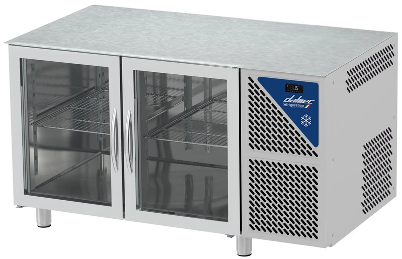 Table réfrigérée vitrée positive 0/+10°C - 230 L - 2 portes - Prof. 600 - 430 x 325 - Sans dessus - SN602SDV-3 - Dalmec