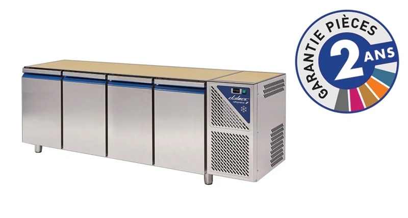 Table réfrigérée positive 0/+10°C - 470 L - 4 portes - Sans dessus - Sans groupe logé - SN604SGSD-3 - Dalmec