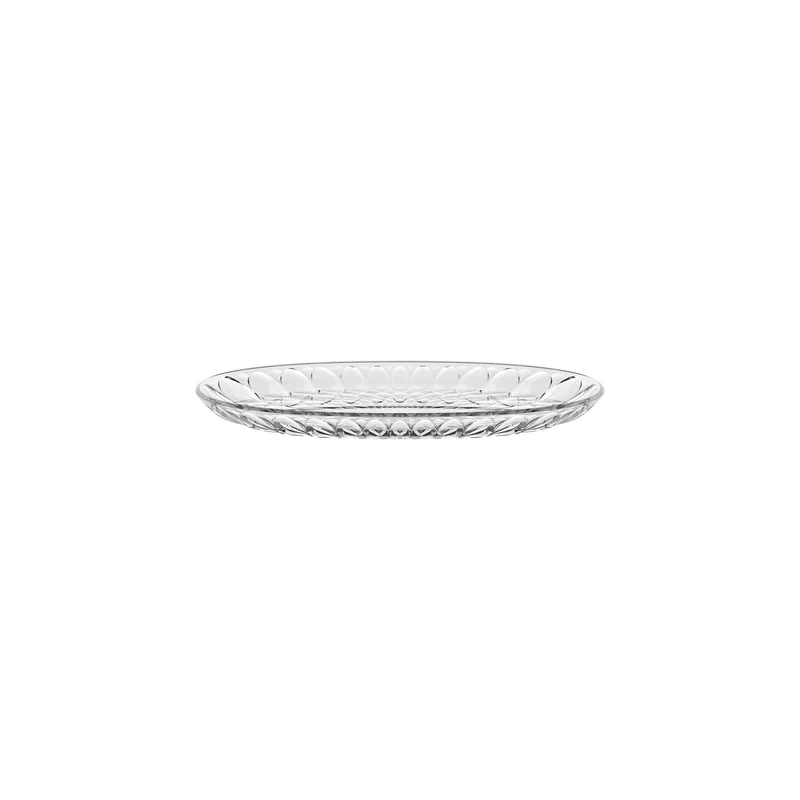 Petit plateau ovale 32x19,5x2,7 cm transparent
