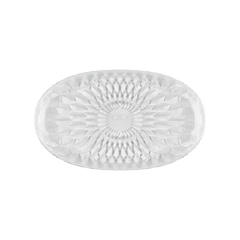 Grand plateau ovale 45x26,5x3,3 cm transparent
