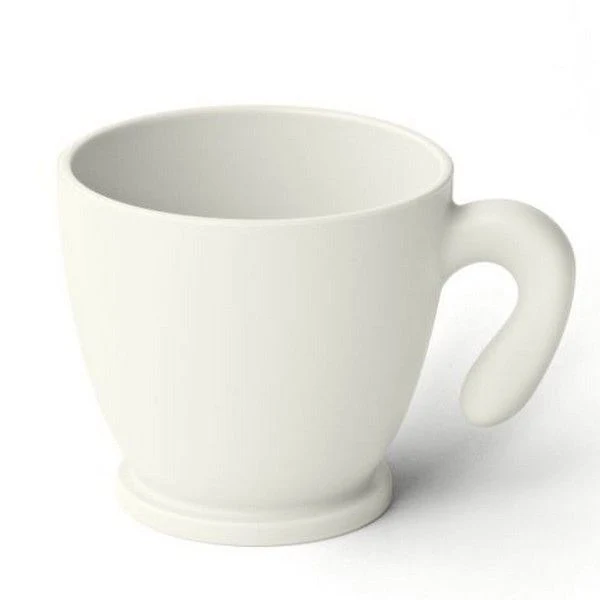 Tasse à café ligne chef blanc lait