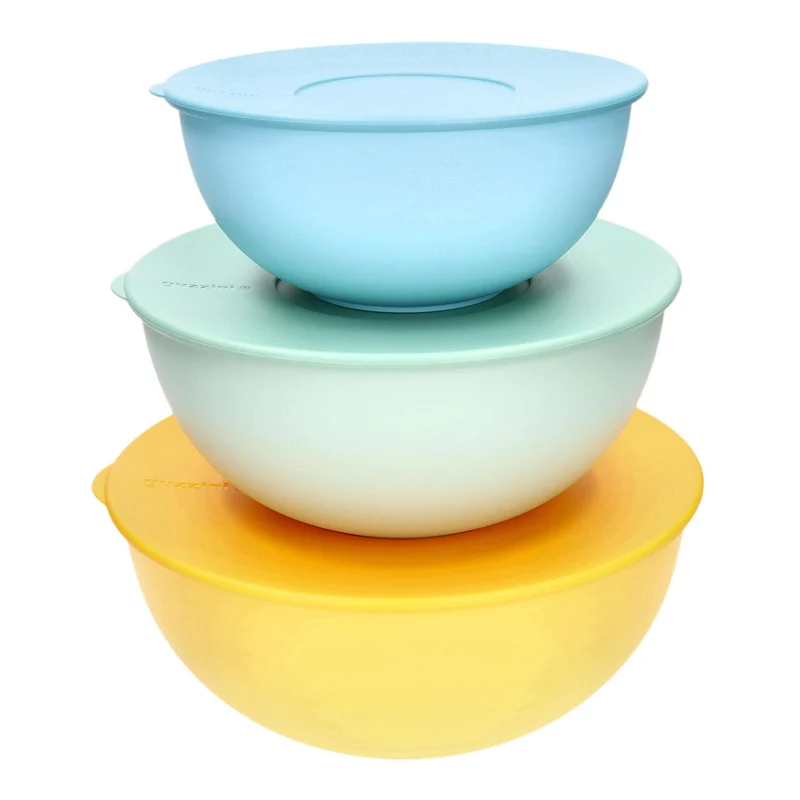 Lot de 3 récipients avec couvercles 20 cm, 24 cm, 28 cm