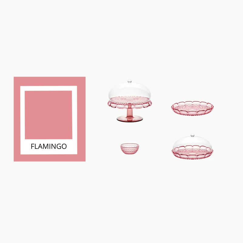 Set de moules à cake Vanity Ø 30 x h16 cm, coloris rose flamant rose