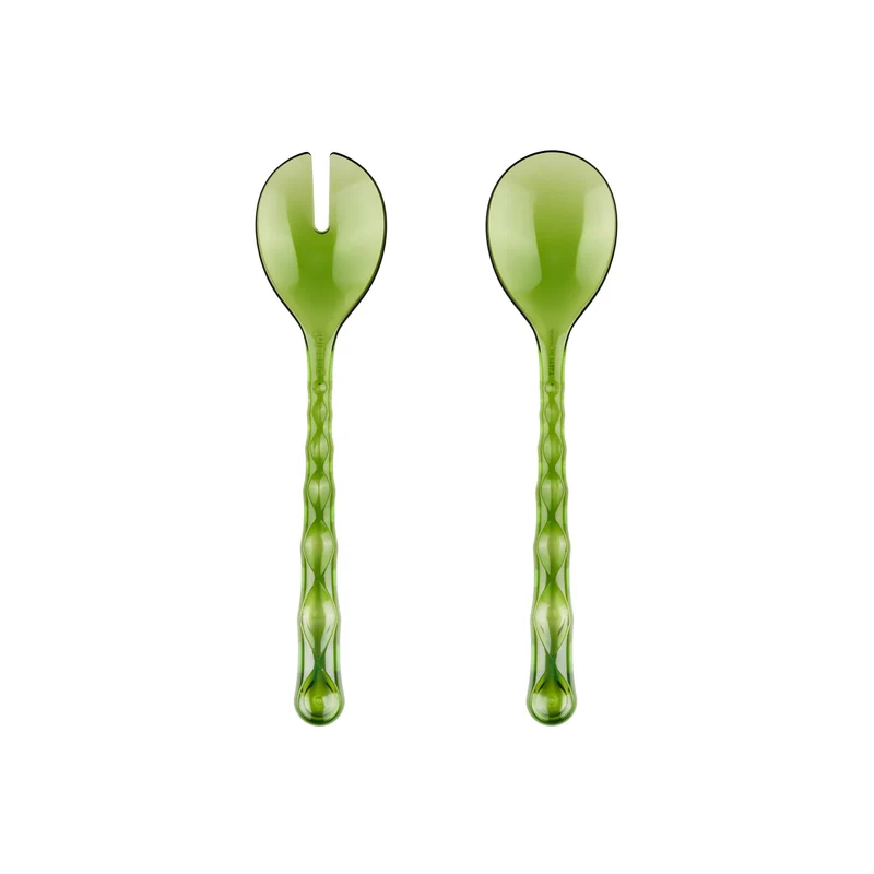 Couverts à salade Vanity, vert nénuphar, 27,5x6,3 cm
