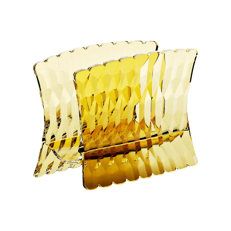 Porte-serviettes Vanity jaune safran 15,2x7,6x h11 cm