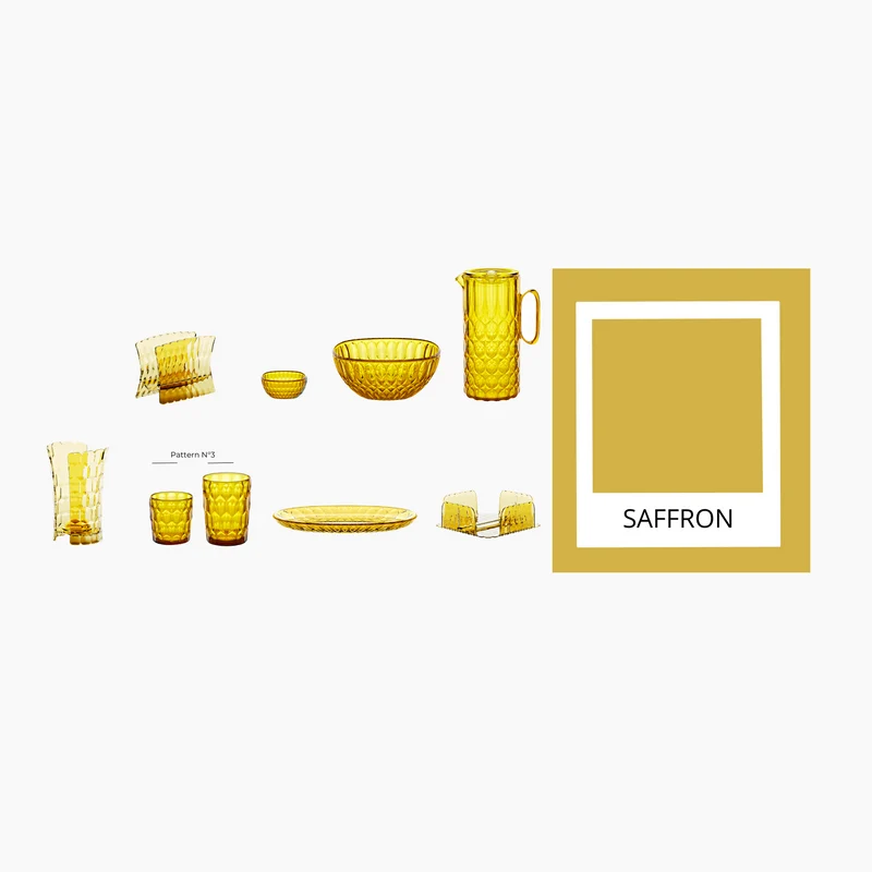 Porte-gobelet universel Vanity jaune safran 12 x 10,3 x H 18,3 cm