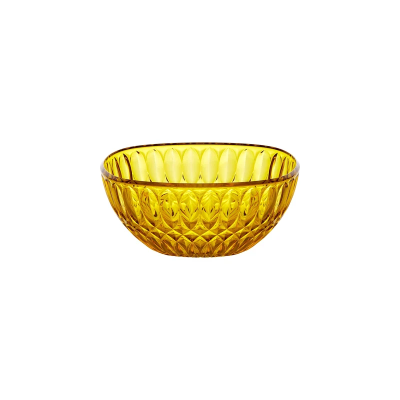 Conteneur Vanity Ø21 cm coloris jaune safran 21x21xh9,3 cm
