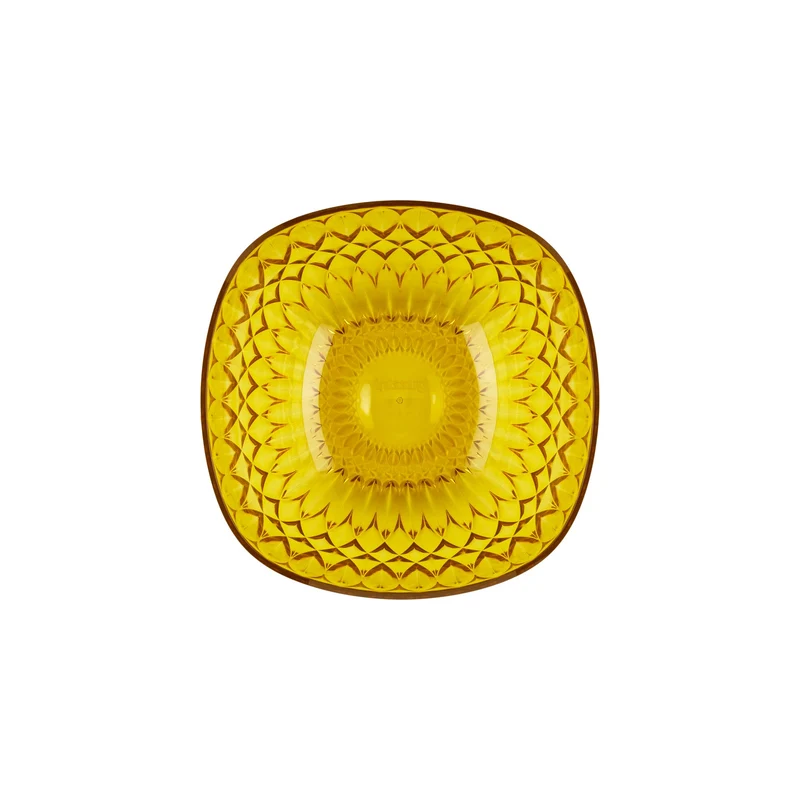 Conteneur Vanity Ø21 cm coloris jaune safran 21x21xh9,3 cm