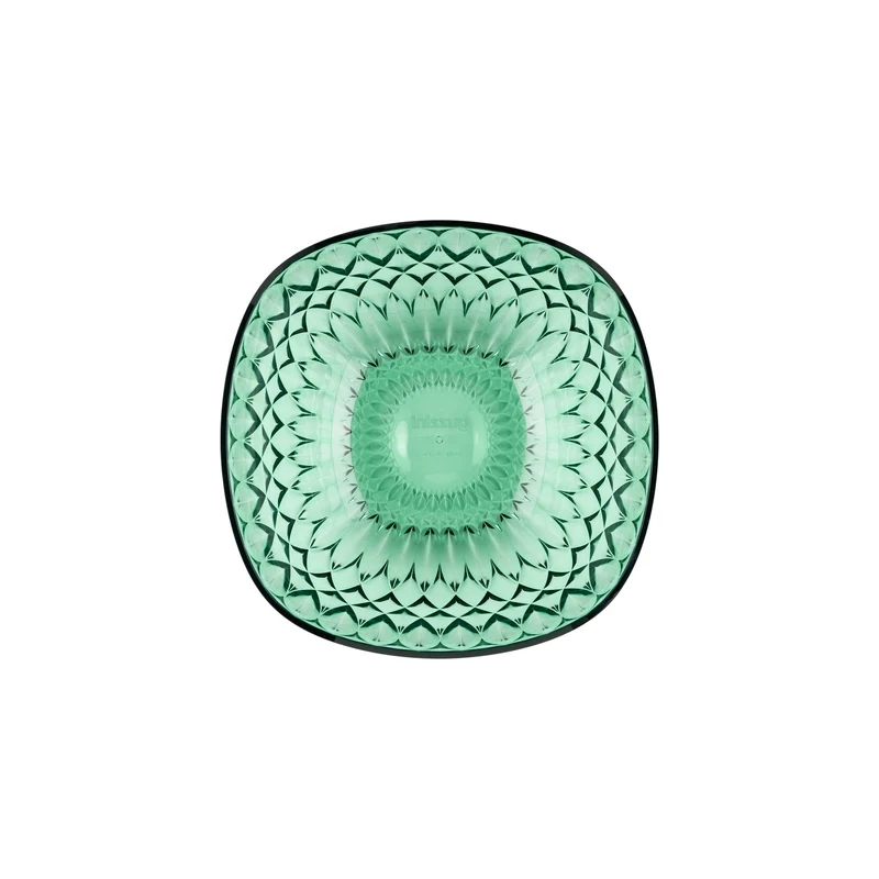 Conteneur Vanity Ø21 cm coloris vert aigue-marine 21x21xh9,3 cm