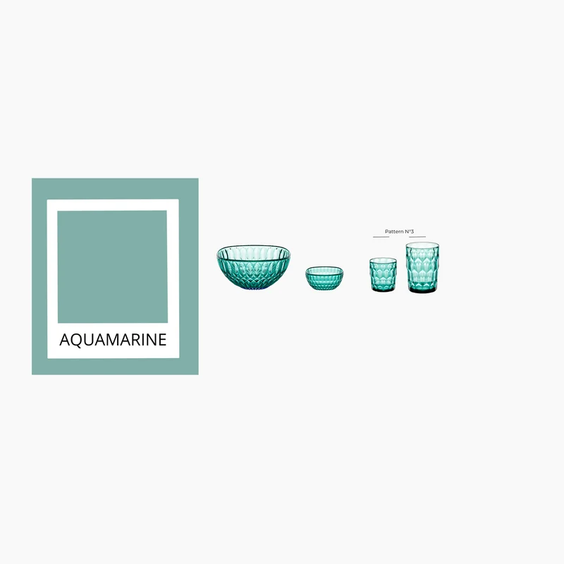 Conteneur Vanity Ø21 cm coloris vert aigue-marine 21x21xh9,3 cm