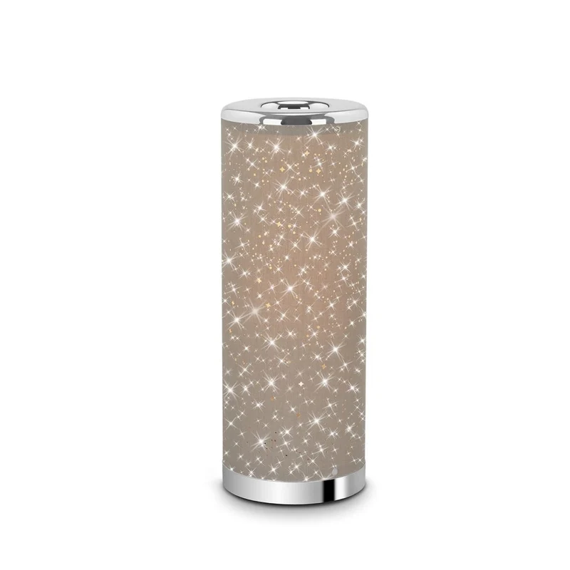 Lampe de table LED ciel étoilé 35x12 cm 5W chrome/gris tourterelle
