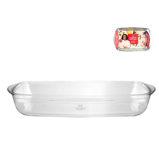 Poêle rectangulaire en verre borosilicate 35×22 cm