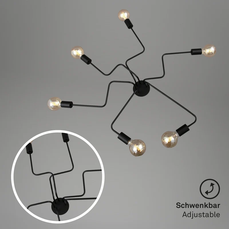 Plafonnier Spider 96x80 cm 6x E27 orientable