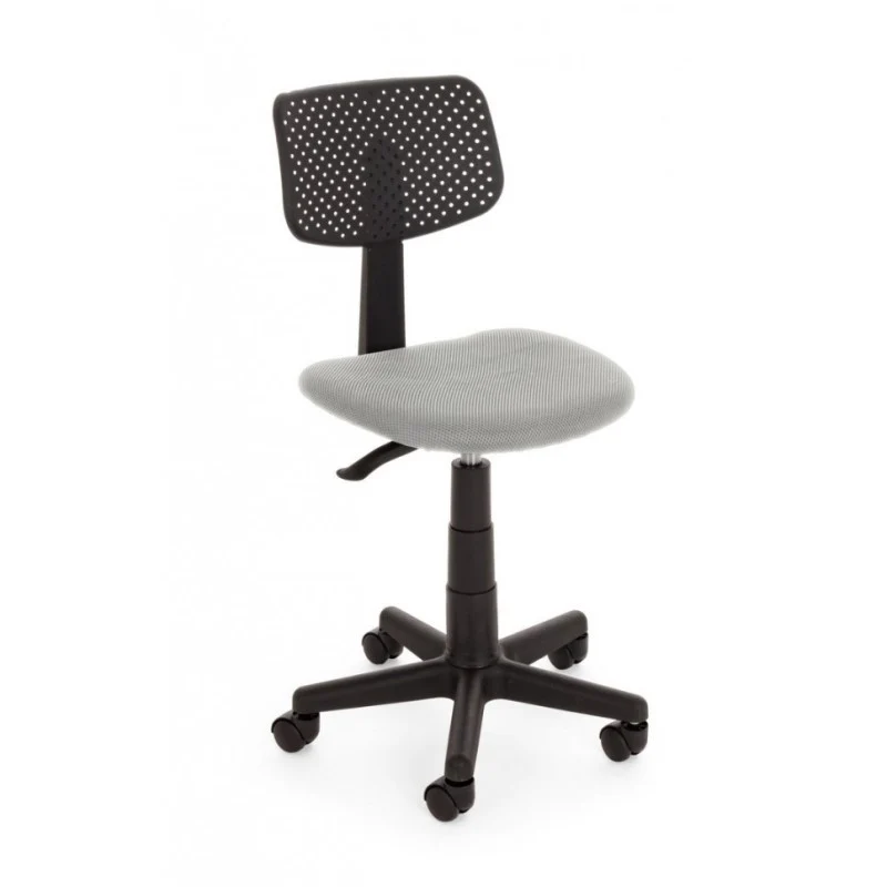 Chaise de bureau de chambre réglable avec roues grises