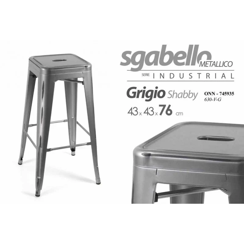 ONN/TABOURET VINT GRIS 43*76CM 630-V-G