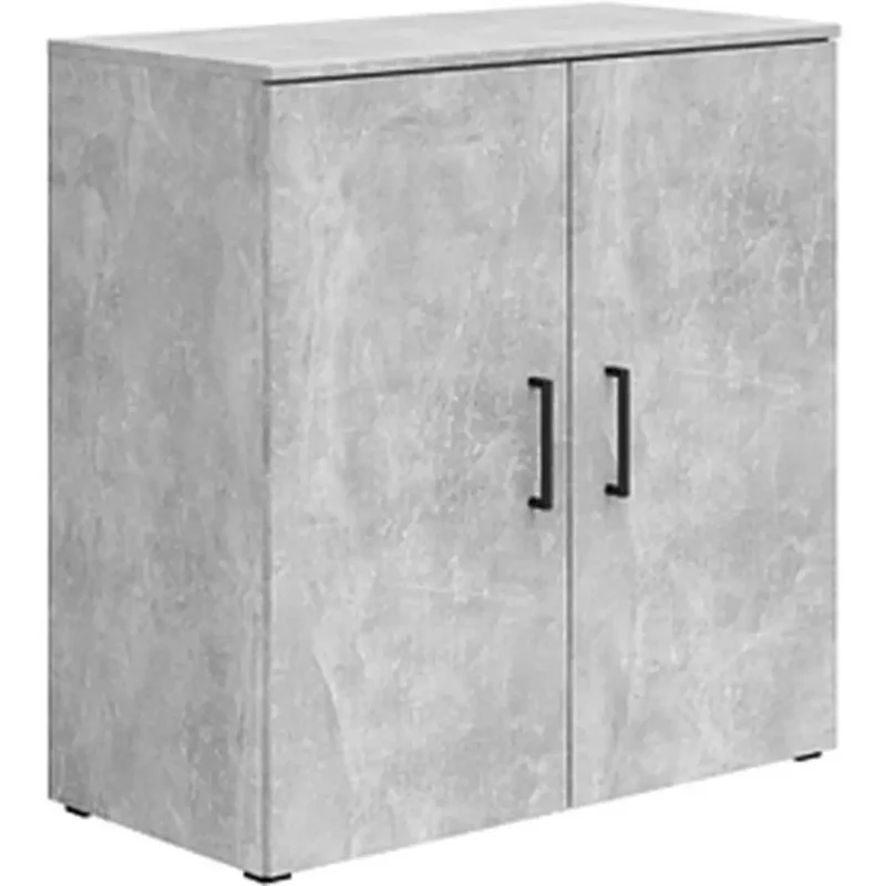 ARMOIRE BAS EN MÉLAMINE COULEUR CIMENT KIT 18MM 360X800X720HMM