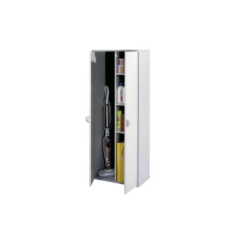 Armoire à balais h170 grise