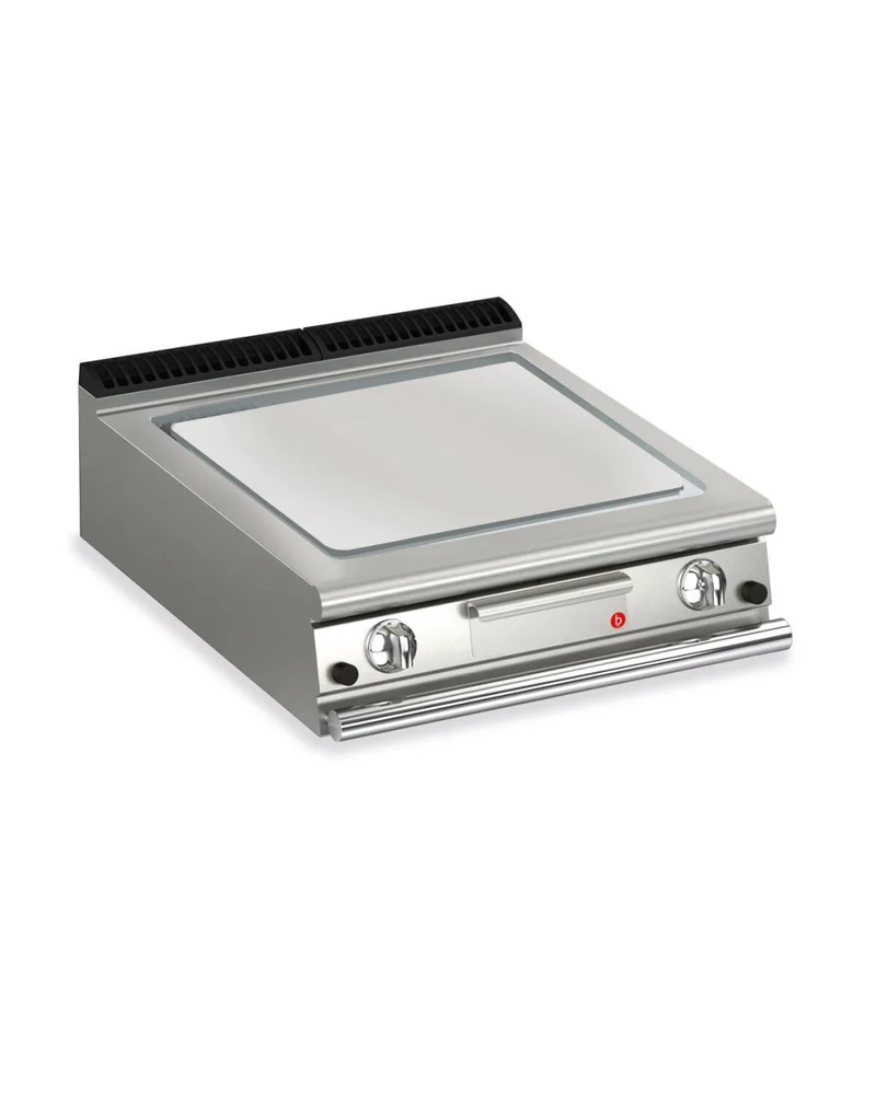 Plancha gaz - Plaque chrome dur lisse - Largeur 800 mm - Gamme QUEEN 900 - 90QSFTTG805 - Baron