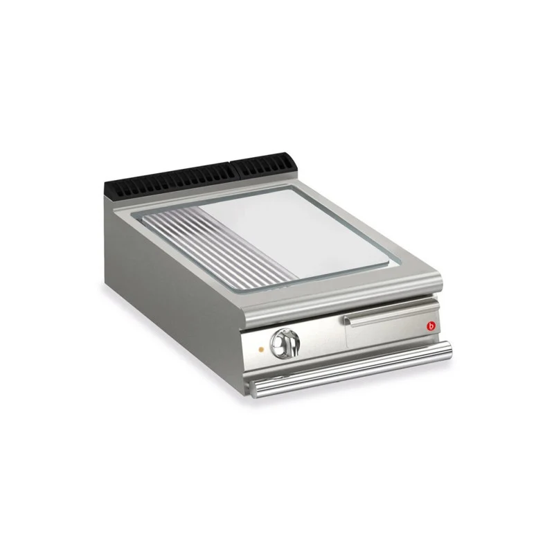 Plancha électrique - Plaque AISI 430 - 1/3 Rainurée - Largeur 600 mm - Gamme QUEEN 900 - 90QSFTE623 - Baron