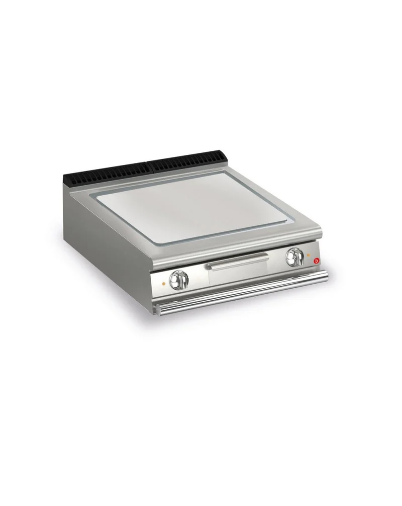 Top plancha électrique - Plaque lisse 37,3 dm² - AISI 430 - Larg. 600 mm - 505 x 490 - Gamme QUEEN 700 - 70QSFTE803 - Baron