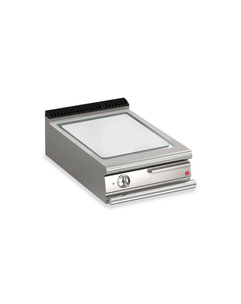 Top plancha électrique - Plaque lisse 37,3 dm² - AISI 430 - Larg. 600 mm - 505 x 490 - Gamme QUEEN 700 - 70QSFTE603 - Baron