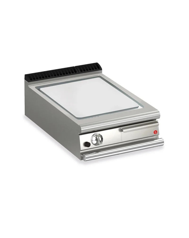 Top plancha gaz - Plaque rainurée 37,3 dm² - AISI 430 - Larg. 600 mm - 505 x 490 - Gamme QUEEN 700 - 70QSFTG613 - Baron