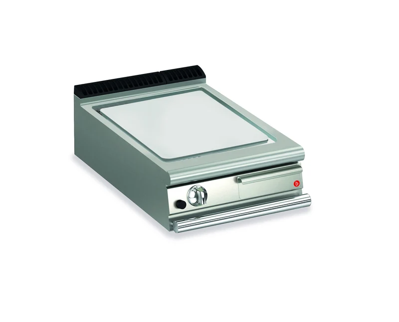 Top plancha gaz - Plaque lisse 37,3 dm² - AISI 430 - Larg. 600 mm - 505 x 490 - Gamme QUEEN 700 - 70QSFTG603 - Baron