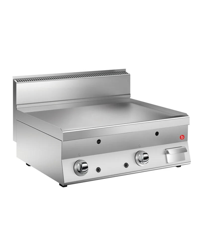 Grillade gaz - Plaque lisse 44 dm² - AISI 430 - 796 x 555 mm - Gamme 650 - 60FTTG803 - Baron