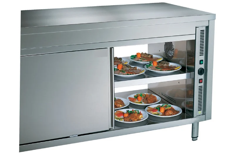 Meuble central inox chauffant profondeur 700 mm - Longueur 2000 mm - Simple face - TCH20T