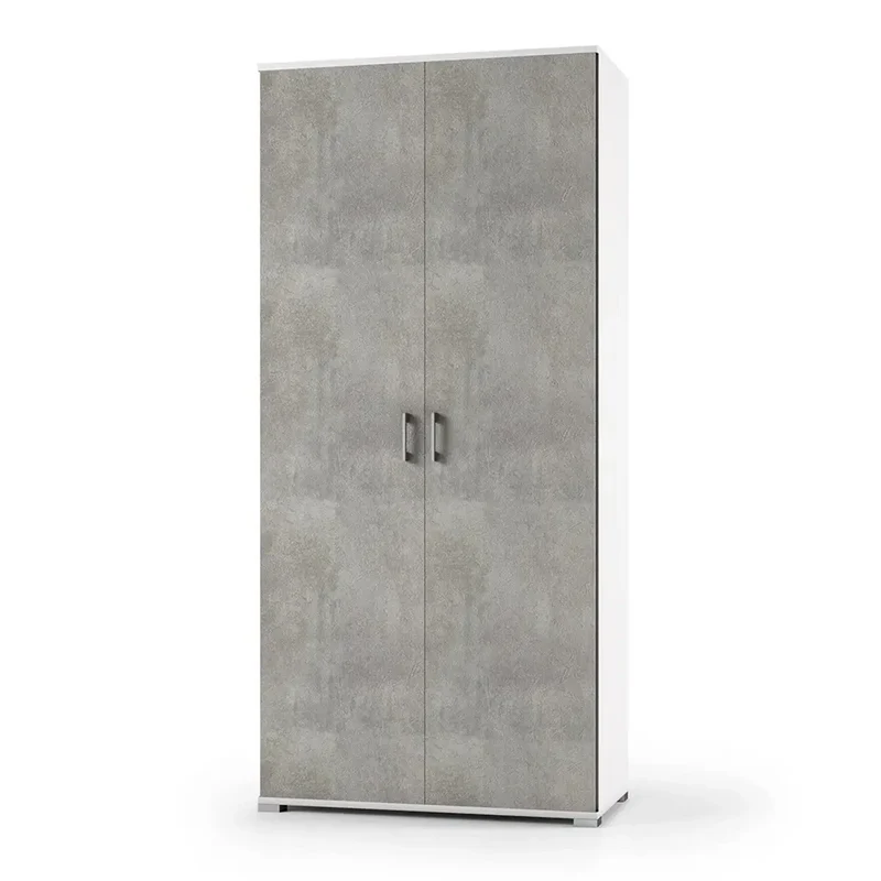 ARMOIRE HAUTE EN KIT MÉLAMINE CIMENT 18MM 360X700X1800HMM