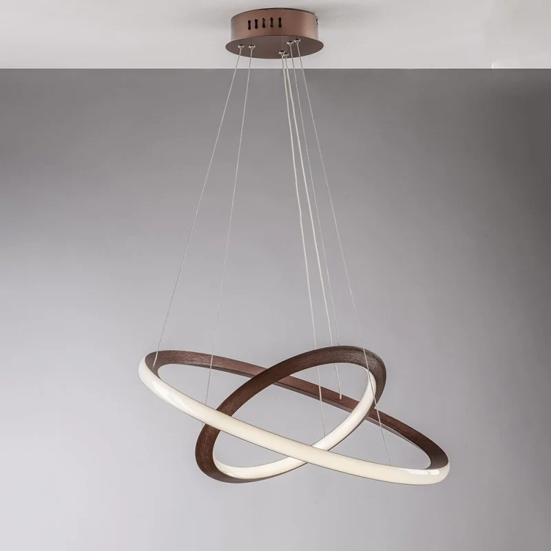 Lustre moderne et aluminium Marron LED intégrée 60x40x h150 cm