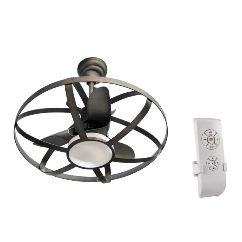 Lustre avec ventilateur LED et télécommande 86 cm