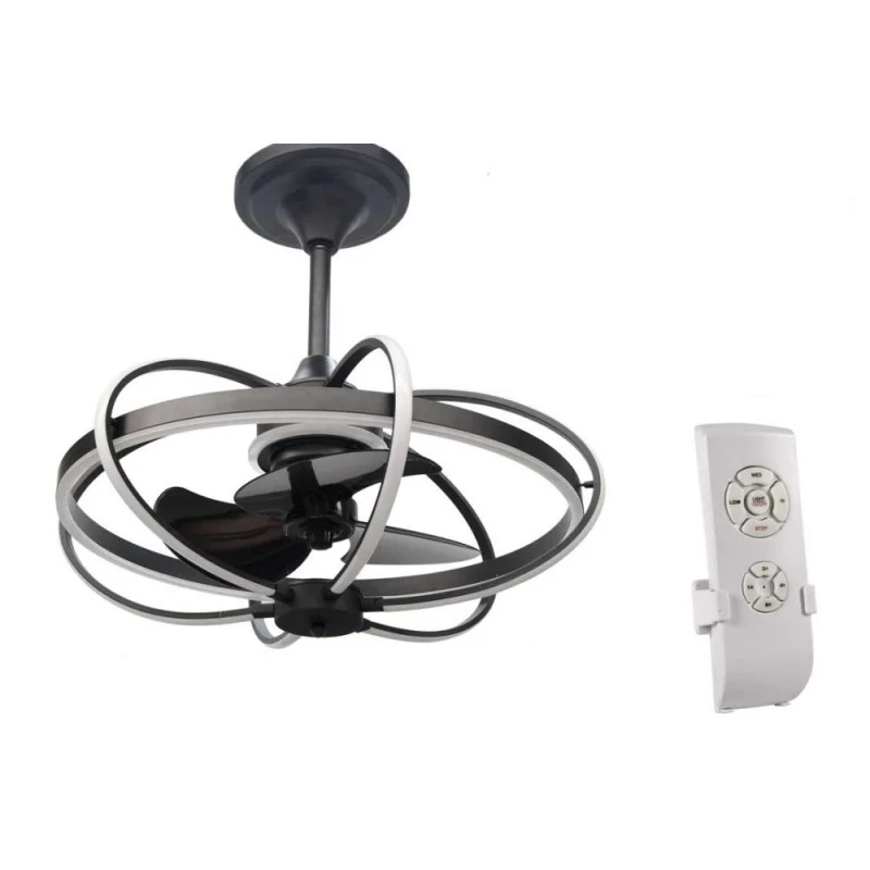 Lustre LED avec ventilateur et télécommande 86 cm