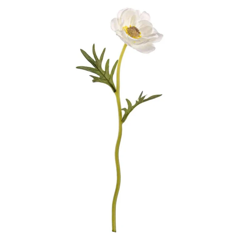 Branche d'anémone blanche H30cm
