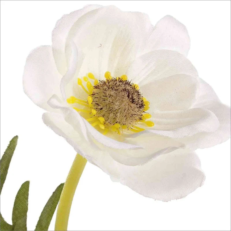 Branche d'anémone blanche H30cm