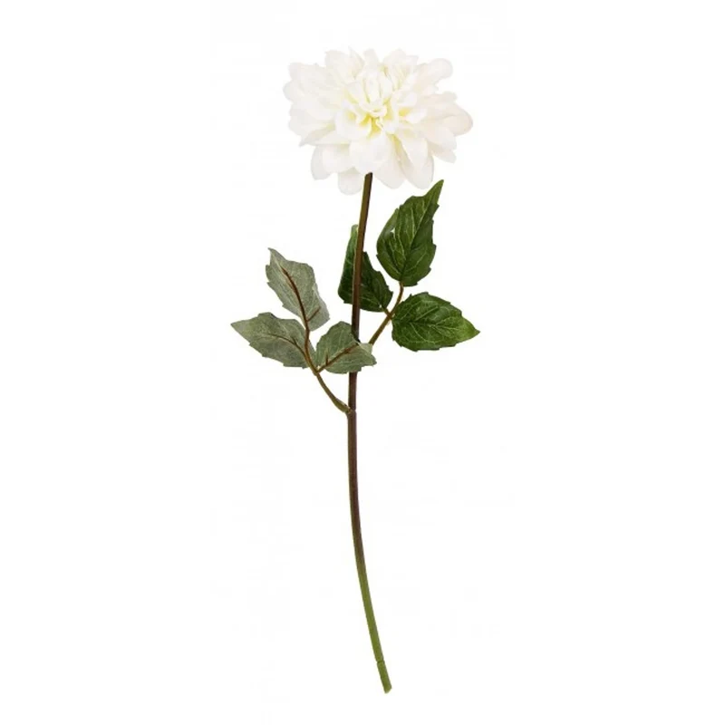 Dahlia artificiel blanc/vert 36 cm