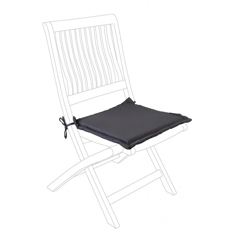 Coussin d'assise rectangulaire anthracite