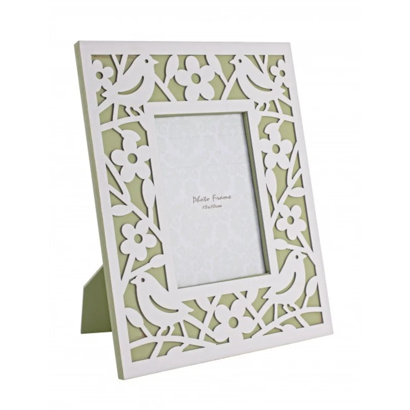 Cadre photo rectangulaire vert 21x1,5x26,5 cm