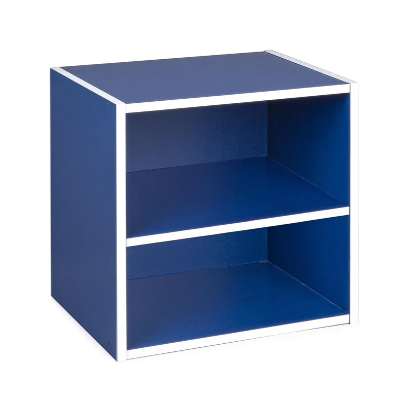 Etagère cube bleue 35x29,2x35h cm