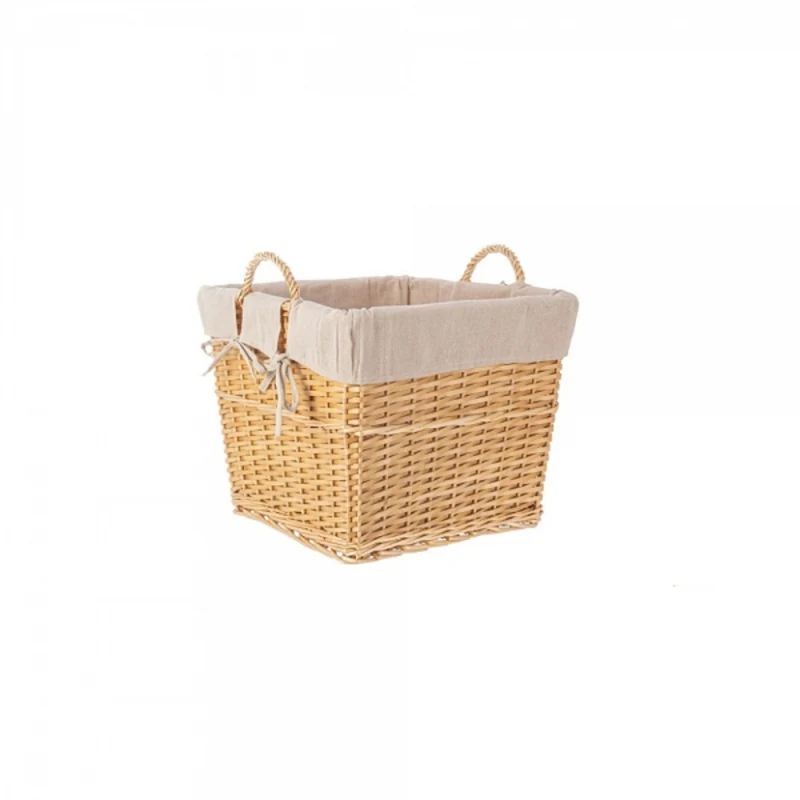 Panier carré beige 26x26x26 cm