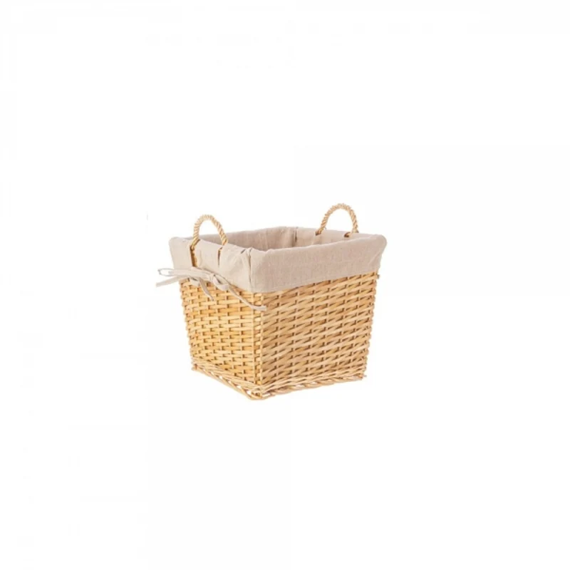 Panier carré beige 26x26x26 cm
