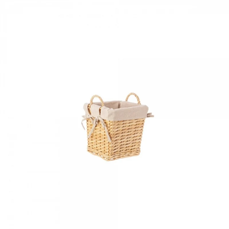 Panier carré beige 26x26x26 cm