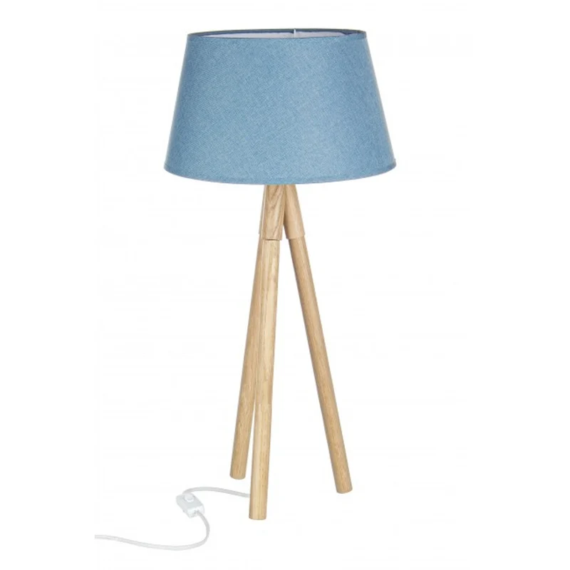 Lampe de table tripode h69 turquoise