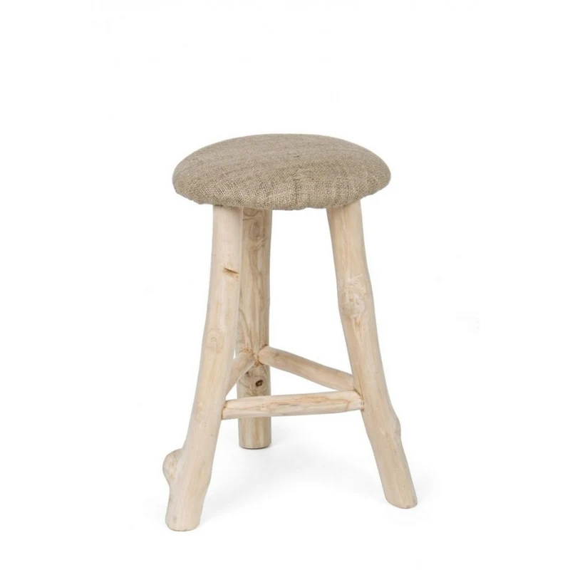 Tabouret rond Sarika Ø30 x H50 en jute