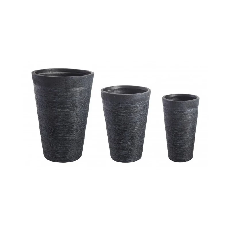 Grand vase rond noir Ø40x56,5 cm