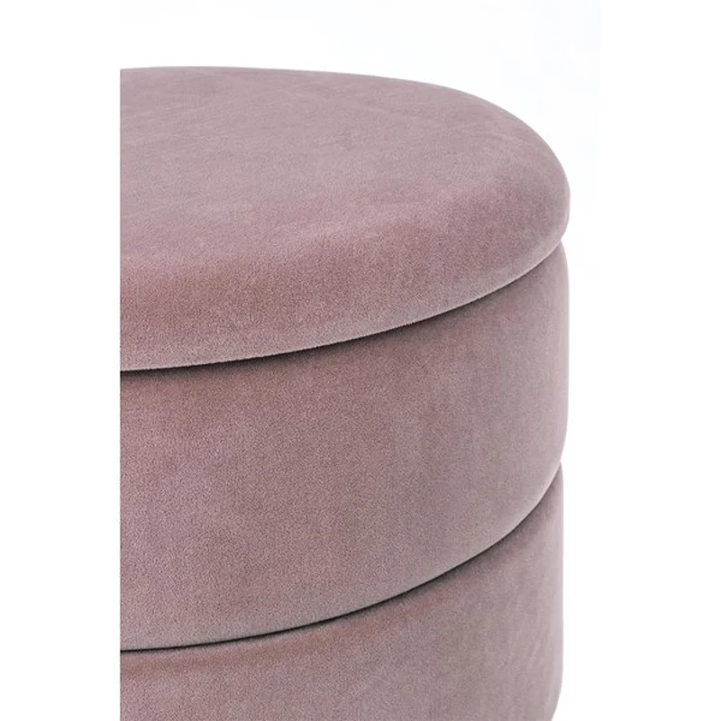 Tabouret mauve 37,5x42 cm, effet velours